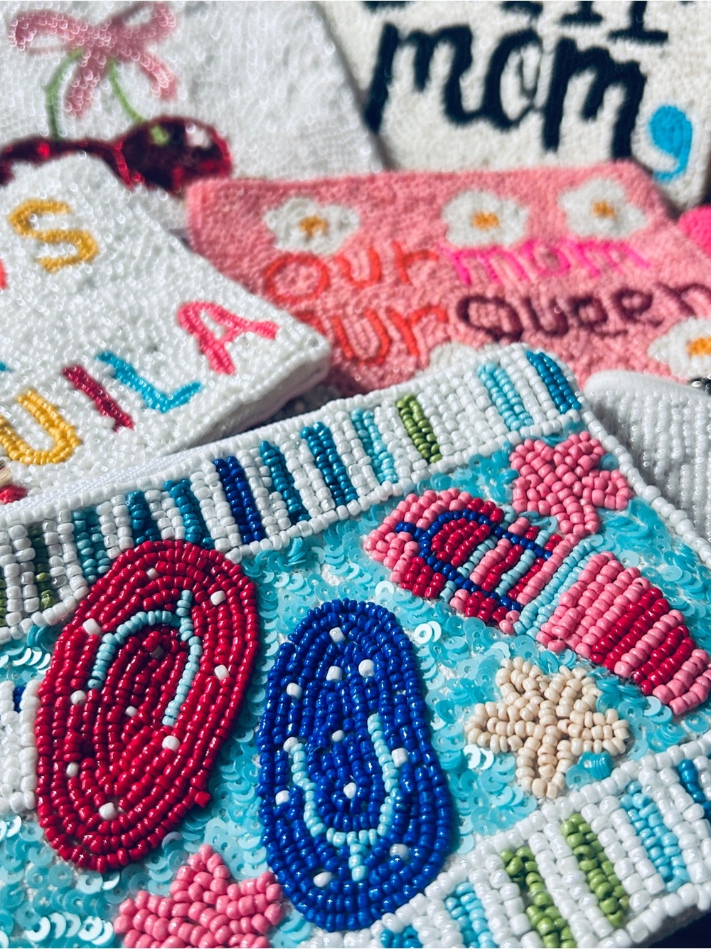Beaded Coin Purses Zip Top Your Choice